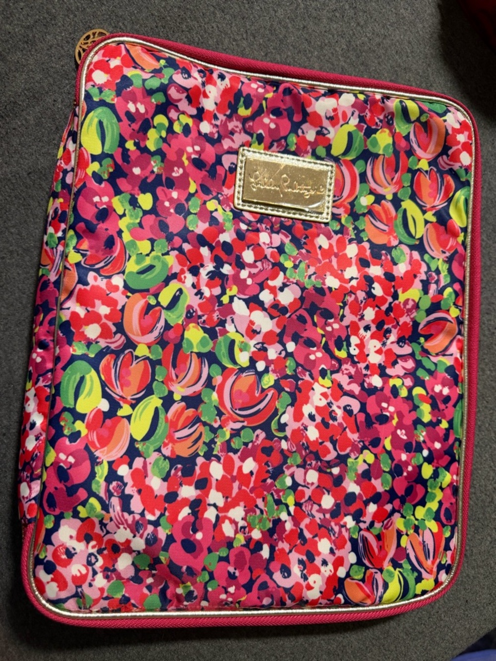 Lily Pulitzer Wild Confetti Portfolio Folio Cover Case Tech Agenda Flora NWOT